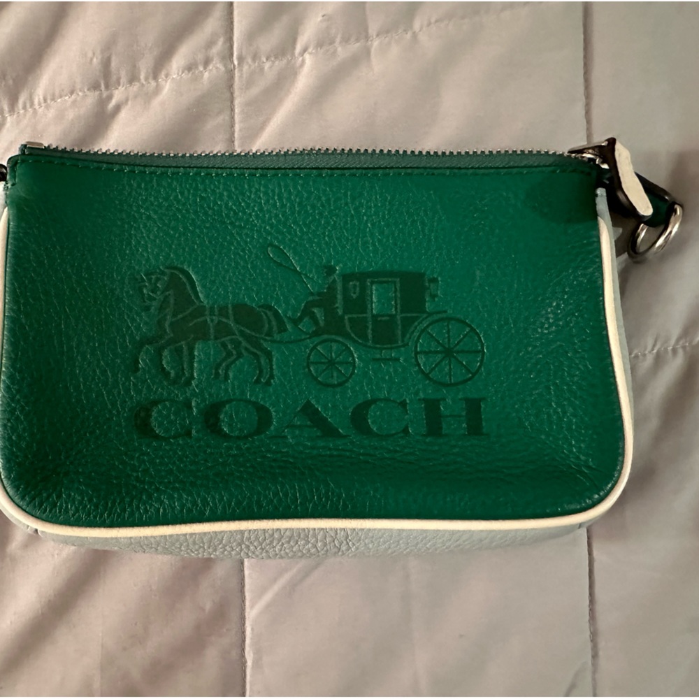 Green Coach Cosmetic Bag